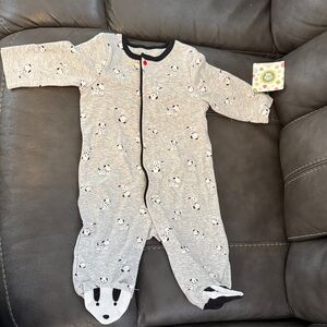 Gray Dalmatian Print Kids One Piece 3M NWT